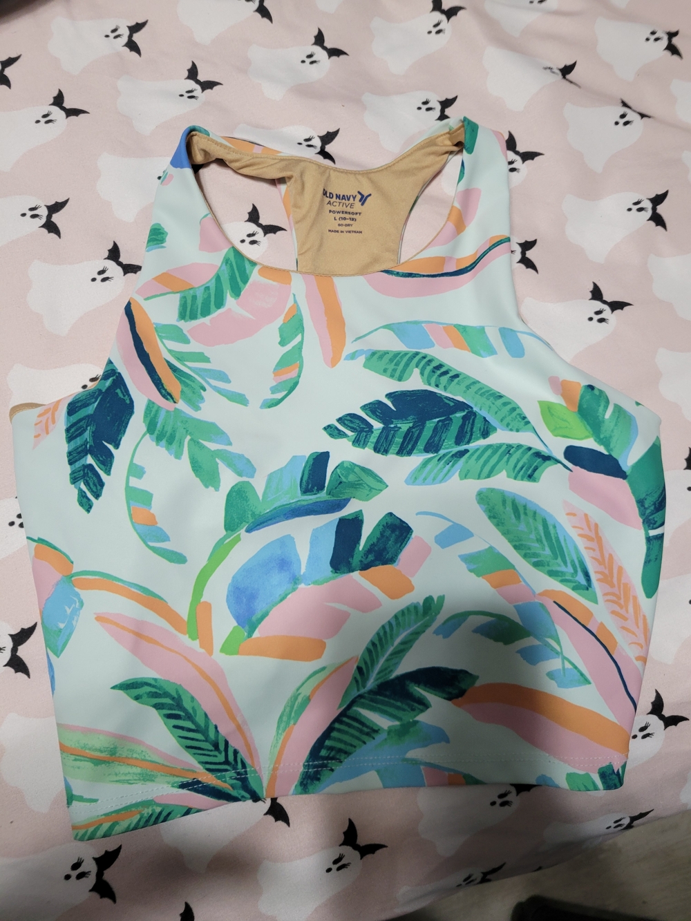Old Navy Kids Tropical High-Neck Tank Top - Mint Multi
